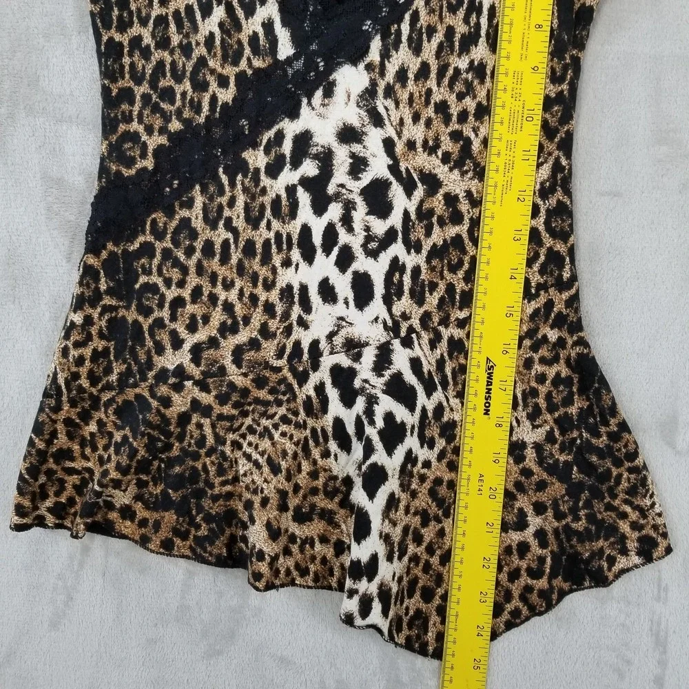 Sophyline Paris Babydoll Top Women S Leopard Asymmetric Indie‎ Sleaze Grunge Y2K